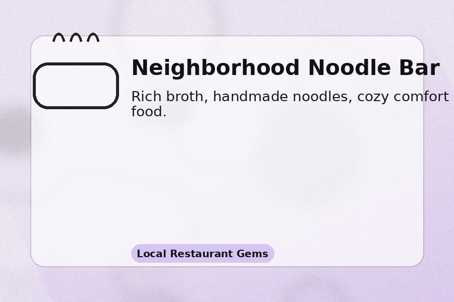 Neighborhood Noodle Bar